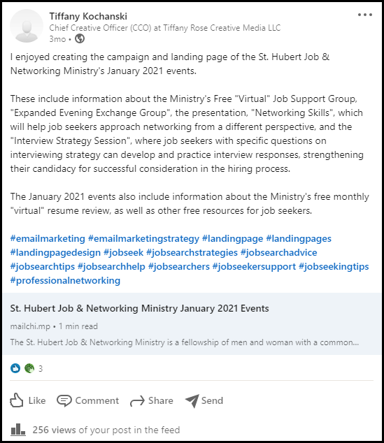 LinkedIn-post-st-hubert-job-networking-ministry-january-2021-events-tiffany-rose-creative-media
