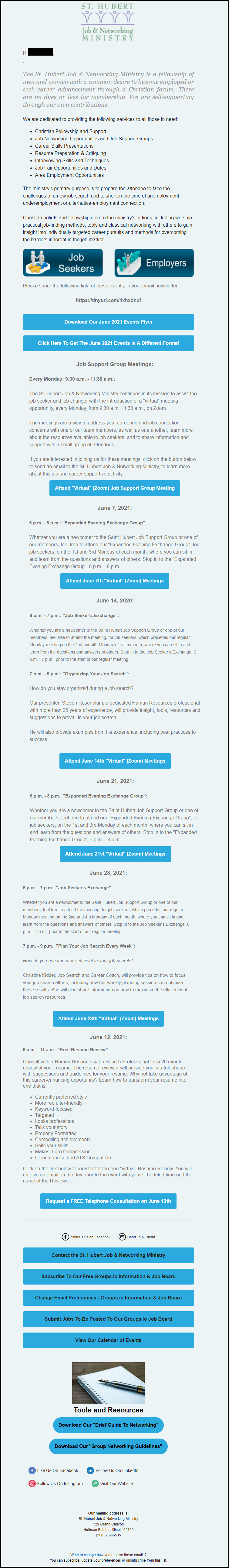 st-hubert-job-networking-ministry-june-2021-events