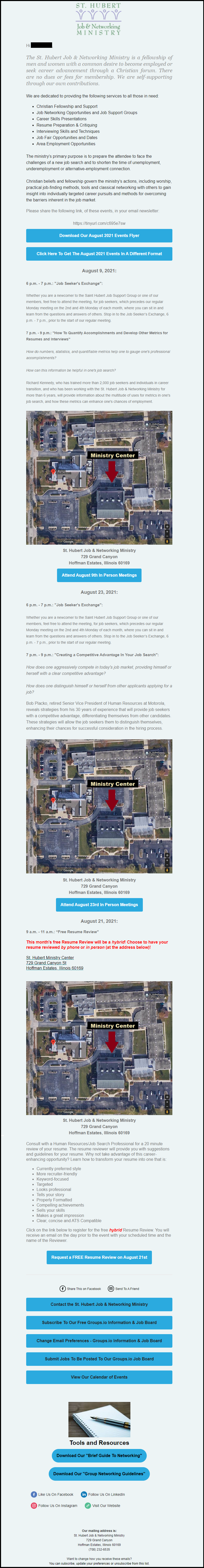 st-hubert-job-networking-ministry-august-2021-events