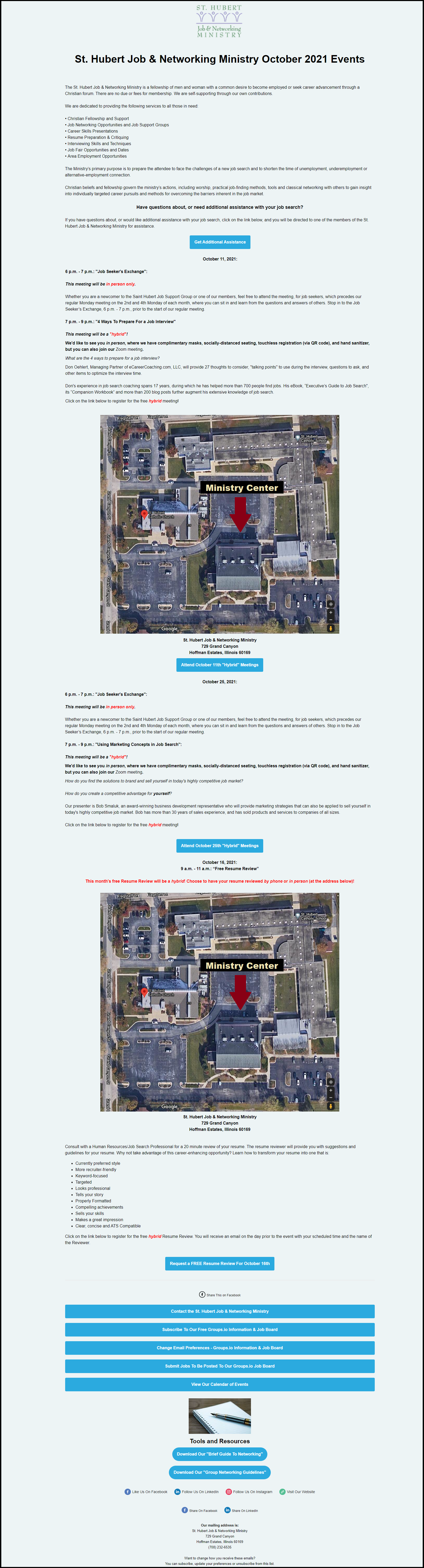 october 2021 events landing page